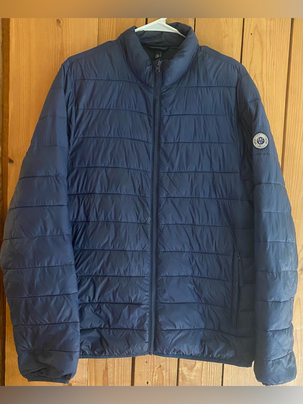 Abercrombie & Fitch Navy Lightweight Puffer Jacket Coat